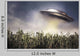 Ufo Hovering over Crop Wall Decal