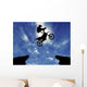 Silhouette Motorcycle Jump Wall Decal