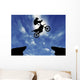Silhouette Motorcycle Jump Wall Decal