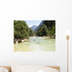 Senior Angler Walking through Wall Decal