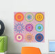 Set 9-colored Mandalas Wall Decal