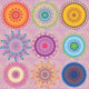 Set 9-colored Mandalas Wall Decal