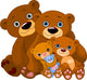 Bear Family Wall Decal