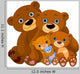 Bear Family Wall Decal