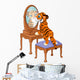 Tiger Cub Looking Mirror Wall Decal