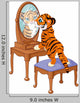 Tiger Cub Looking Mirror Wall Decal