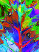 Abstract Psychedelic Leaf-and-drops Psychedelic Wall Decal