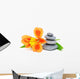 Lily Flower and Pebble Wall Decal