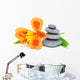 Lily Flower and Pebble Wall Decal