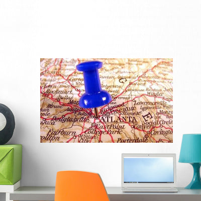 Atlanta Wall Decal shown on a wall