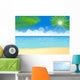 Tropical Beach Illustration Wall Decal