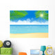 Tropical Beach Illustration Wall Decal