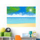 Tropical Beach Illustration Wall Decal