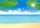 Tropical Beach Illustration Wall Decal