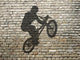 BMX Rider Shadow on Wall (Right) Wall Decal