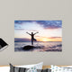 Silhouette Beautiful Yoga Woman Wall Decal