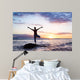 Silhouette Beautiful Yoga Woman Wall Decal