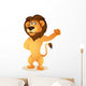 Funny Lion Cartoon Wall Decal