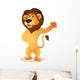 Funny Lion Cartoon Wall Decal