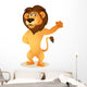 Funny Lion Cartoon Wall Decal