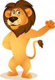 Funny Lion Cartoon Wall Decal