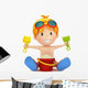 3D Render Kid Playing Wall Decal