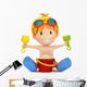 3D Render Kid Playing Wall Decal