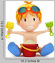 3D Render Kid Playing Wall Decal