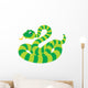 Green Striped Snake Wall Decal