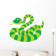 Green Striped Snake Wall Decal