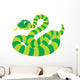 Green Striped Snake Wall Decal
