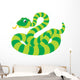 Green Striped Snake Wall Decal
