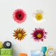 Four Flowers Wall Stickers Wall Decal