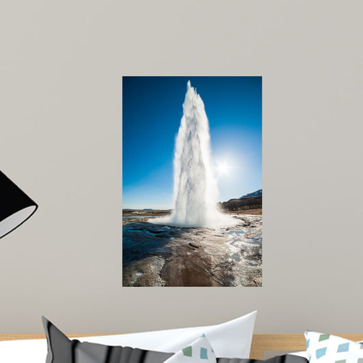 Geyser Eruption Iceland Wall Decal