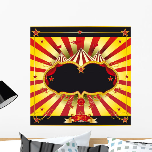 Red and Yellow Circus Wall Decal