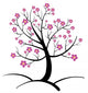 Cherry Tree Illustration Wall Decal