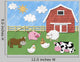 Farm Animals and Barn Cut-Out Illustration - Horizontal Wall Decal