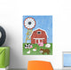 Farm Animal Stand Front Wall Decal