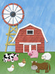 Farm Animal Stand Front Wall Decal