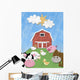 Farm Animals and Barn Cut-Out Illustration - Vertical Wall Decal