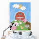 Farm Animals and Barn Cut-Out Illustration - Vertical Wall Decal