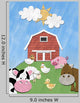 Farm Animals and Barn Cut-Out Illustration - Vertical Wall Decal