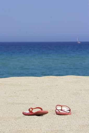 Flip Flops Empty Sandy Wall Decal