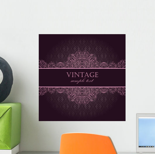 Elegant Vintage Card Wall Decal