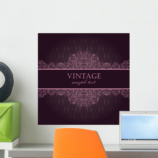 Elegant Vintage Card Wall Decal