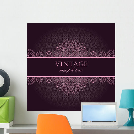 Elegant Vintage Card Wall Decal