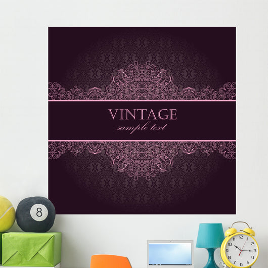 Elegant Vintage Card Wall Decal
