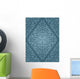 Seamless Blue Retro Floral Pattern Wall Decal