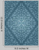 Seamless Blue Retro Floral Pattern Wall Decal