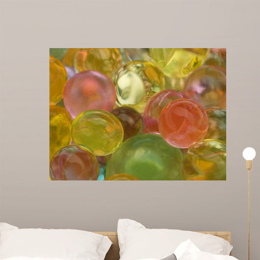 Glowing Translucent Colored Balls Wall Decal